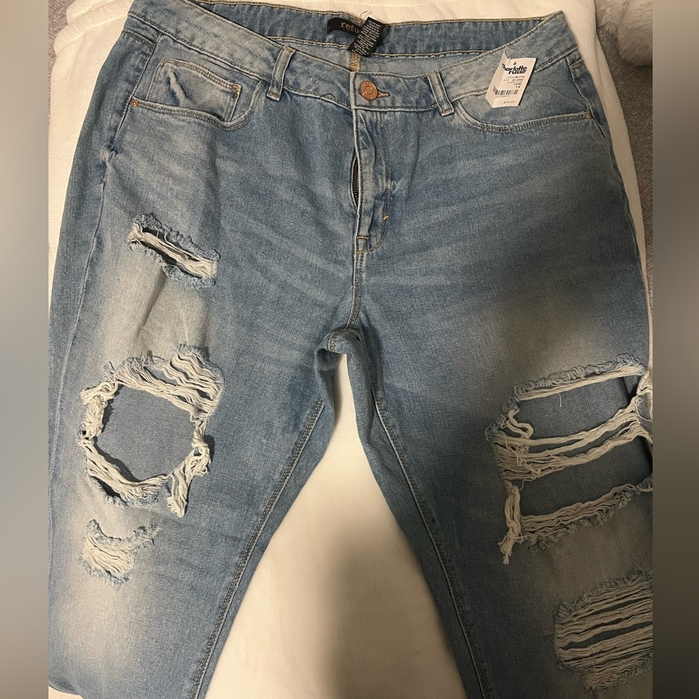 Women’s denim distressed bf jeans